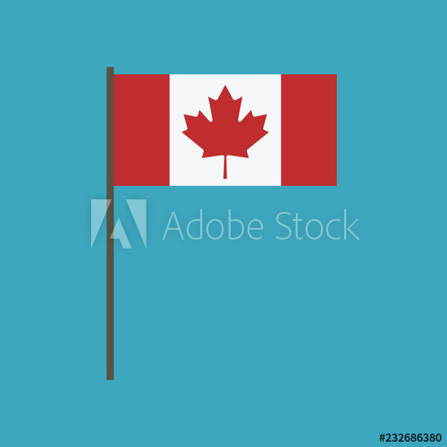 Canada Flag Icon In Flat Design 500x500 Canada Flag Icon In Flat Design