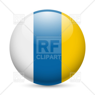 400x400 Canary Islands Flag On Round Glossy Icon Vector Image Of Signs