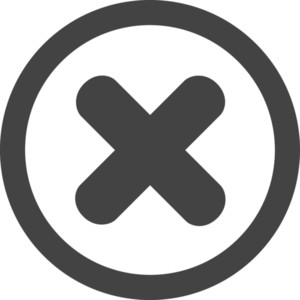 300x300 Cancel Glyph Icon Royalty Free Stock Image