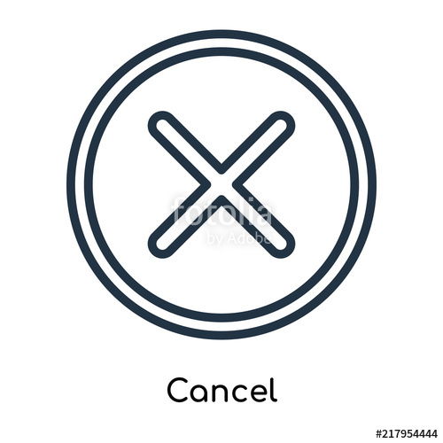 500x500 Cancel Icon Vector Isolated On White Background, Cancel Sign