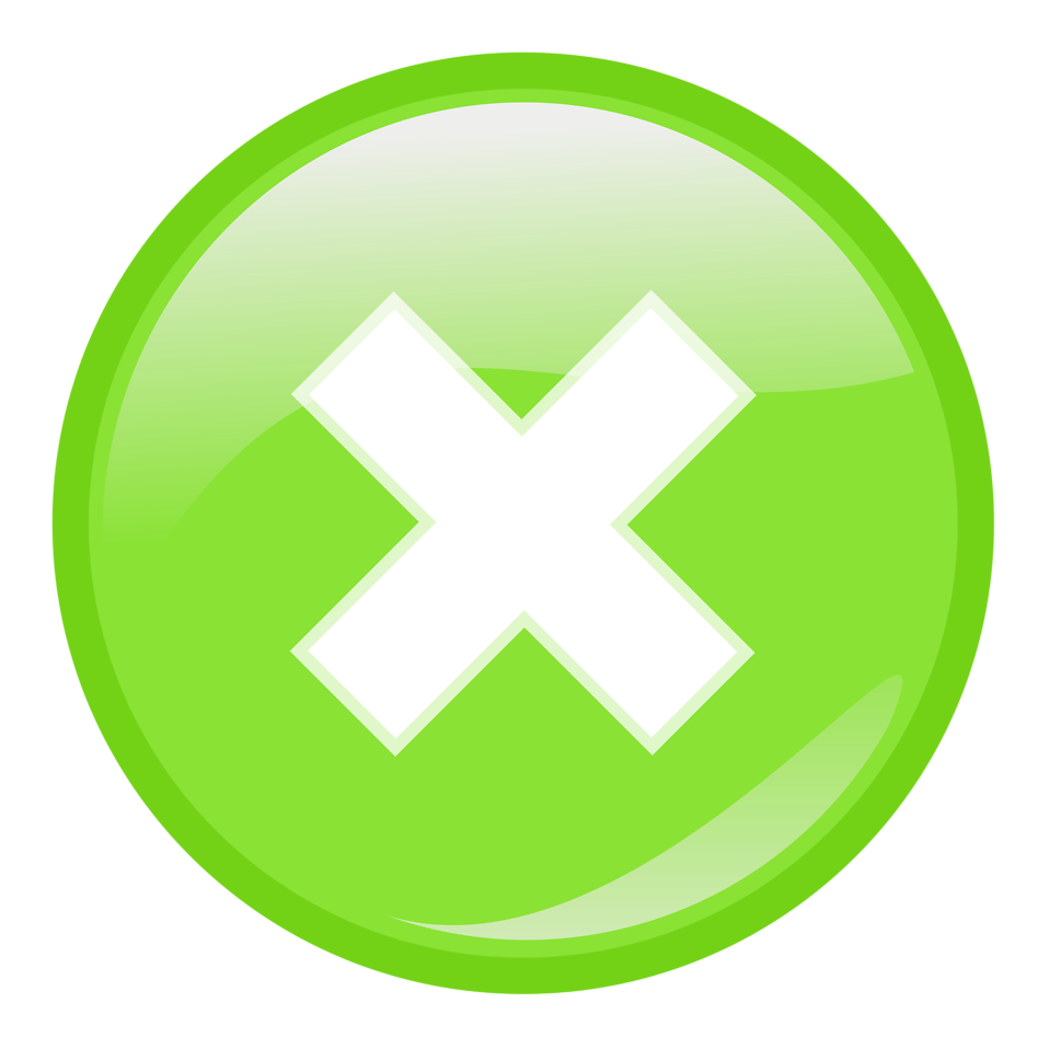 958x958 Green Cancel Close Button Png