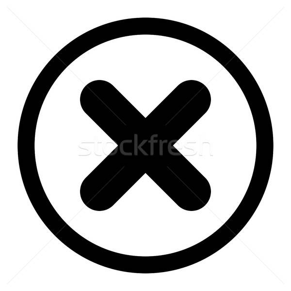 600x600 Cancel Flat Black Color Rounded Vector Icon Vector Illustration