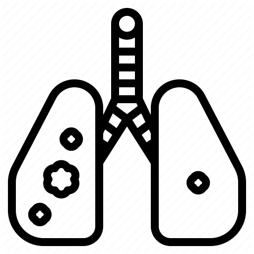 512x512 Cancer, Cell, Damage, Lung Icon
