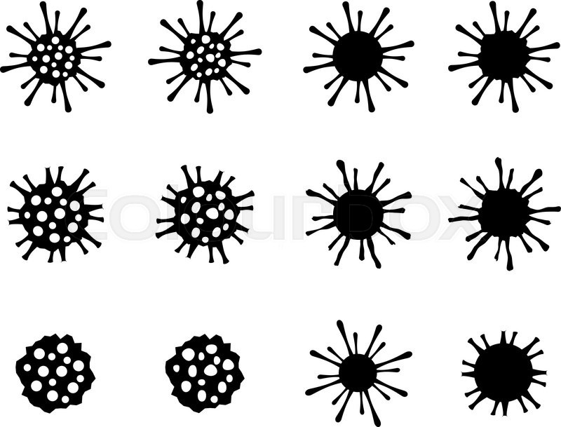 800x609 Set Of Cancer Cell And Virus In Stock Vector Colourbox