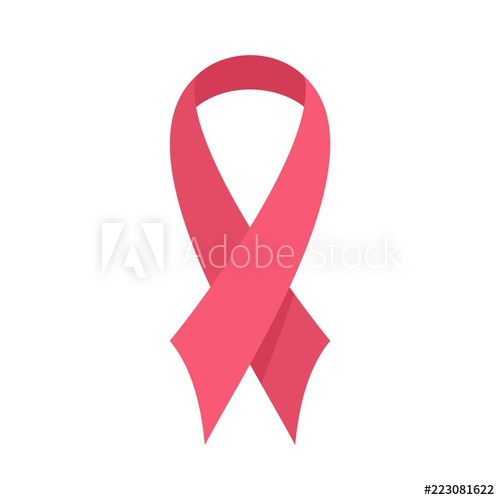 500x500 Breast Cancer Ribbon Icon Flat Illustration Of Breast Cancer