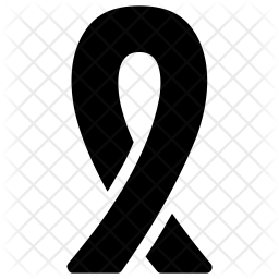256x256 Cancer Ribbon Icon Of Glyph Style