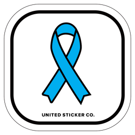 275x275 Light Blue Ribbon Icon Decal United Sticker Co