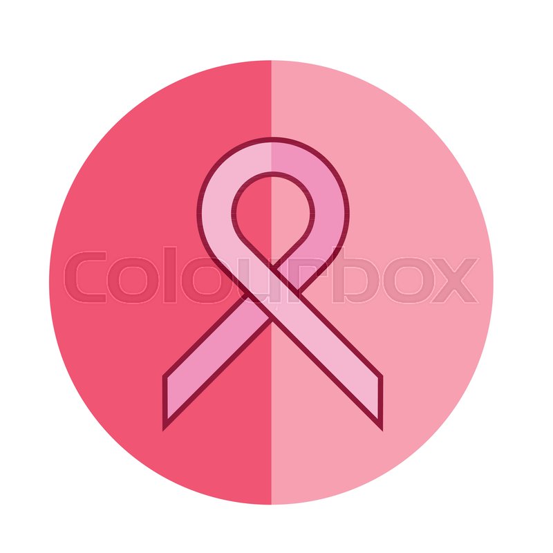 800x800 Pink Breast Cancer Ribbon Icon Vector Stock Vector Colourbox