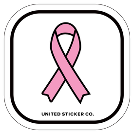 275x275 Pink Ribbon Icon Decal United Sticker Co