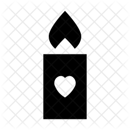 256x256 Candle Icon Of Glyph Style