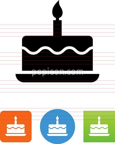 400x501 Birthday Cake With Candle Icon