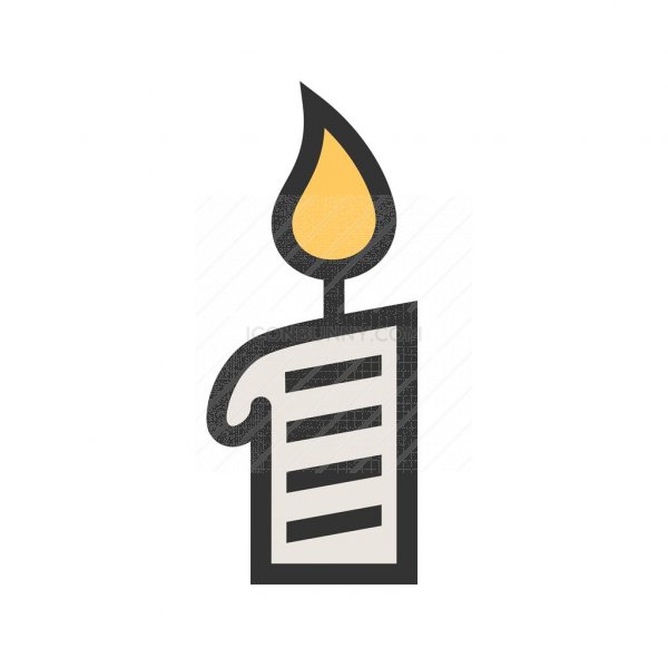 600x600 Candle Line Filled Icon