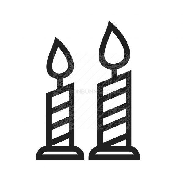 600x600 Candles Line Icon