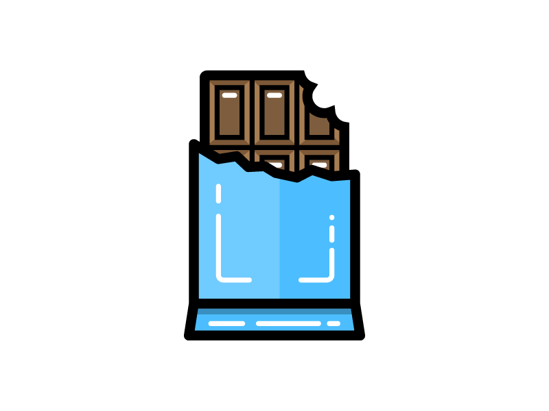 800x600 Candy Bar In Chocolate Drawing, Chocolate, Icon Design