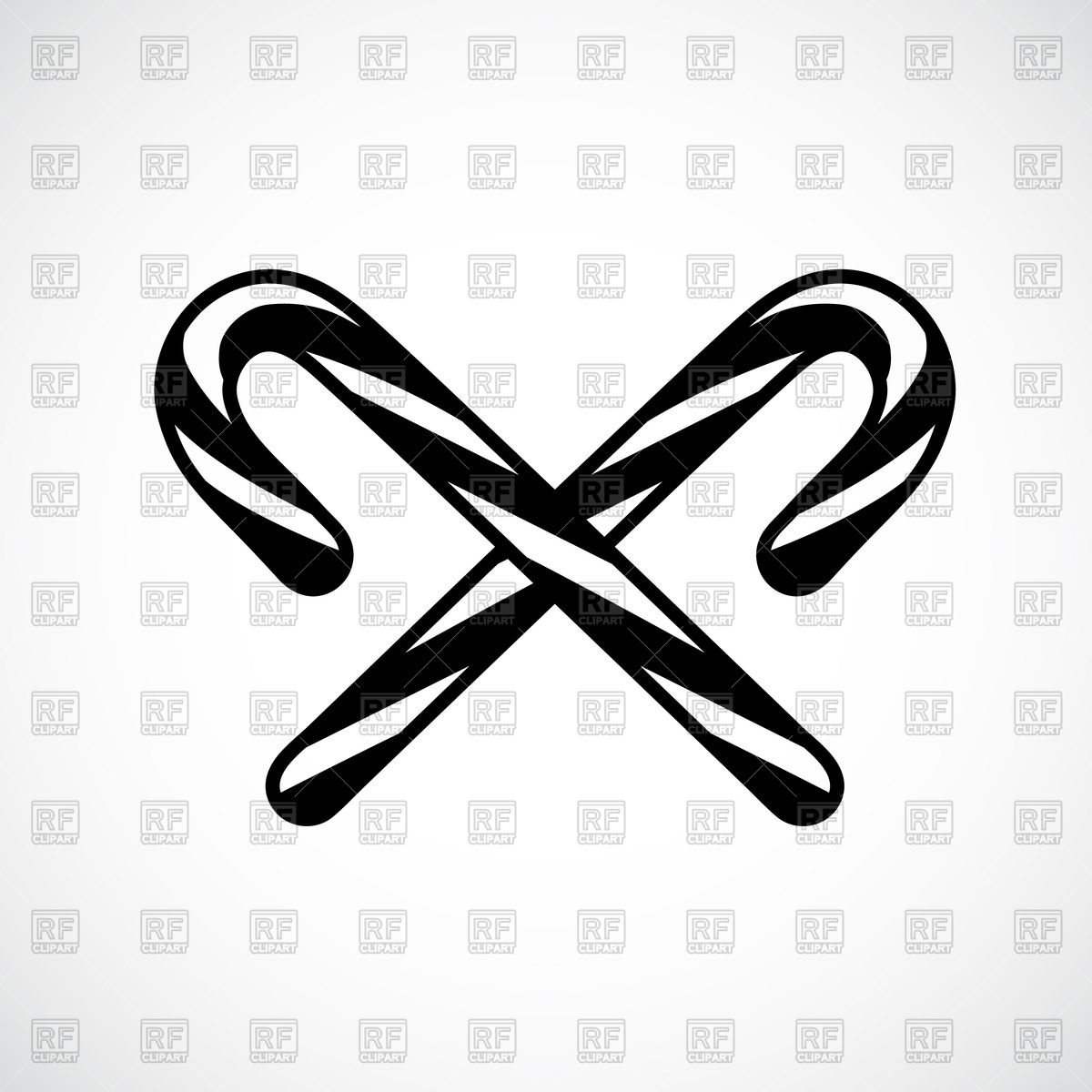 1200x1200 Icon With Crossed Christmas Candy Canes Vector Image Of Holiday