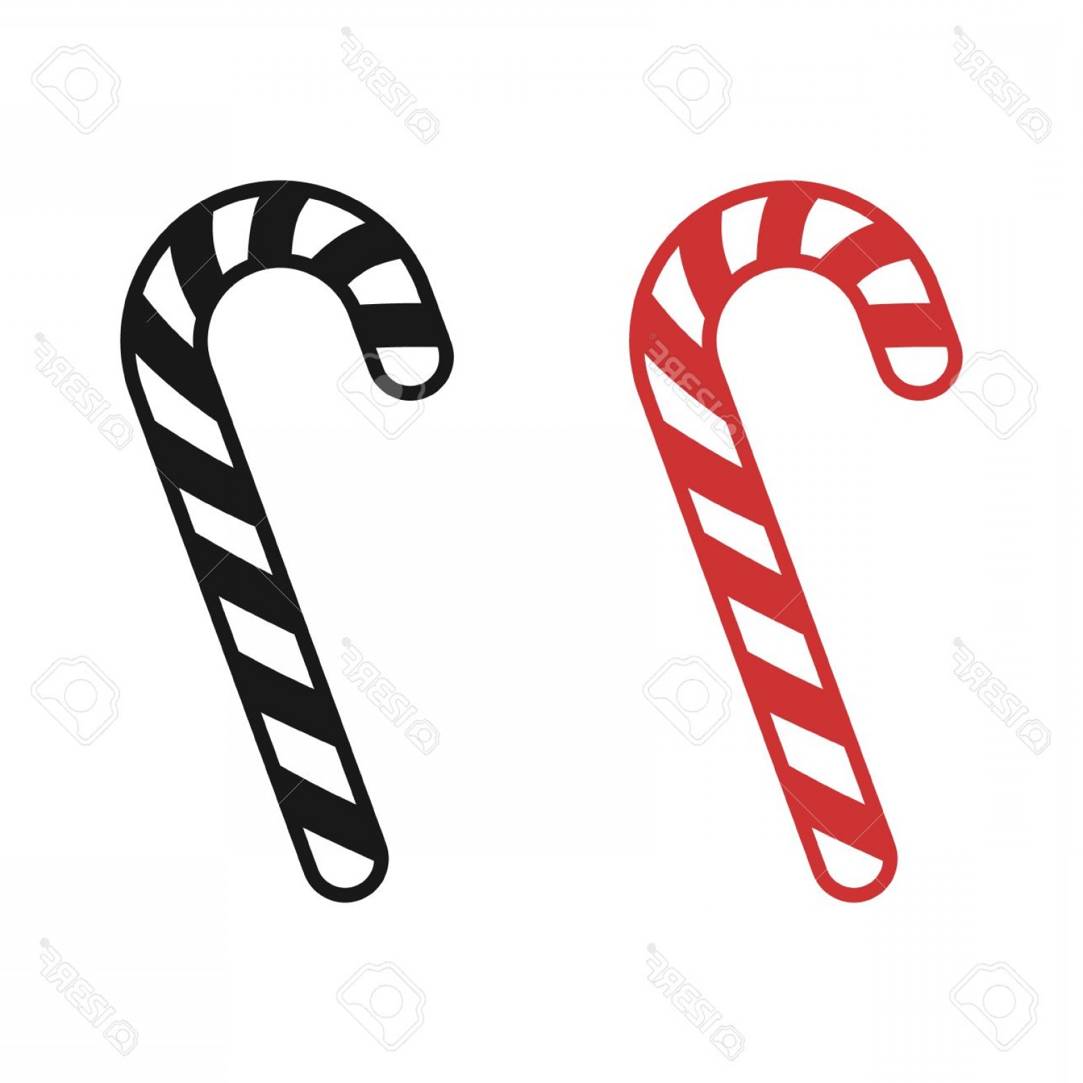 1560x1560 Photostock Vector Christmas Peppermint Candy Cane With Stripes