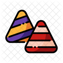 256x256 Candy Corn Icon Of Colored Outline Style