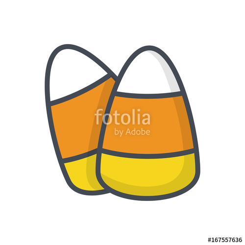 500x500 Halloween Holiday Colored Icon Candy Corn Stock Image And Royalty