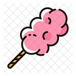 256x256 Cotton Candy Icon Of Colored Outline Style