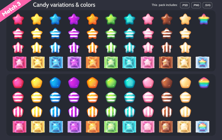 760x480 Match Candies Icon Pack