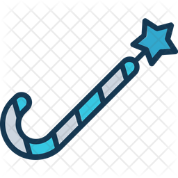Candy Cane Icon Of Colored Outline Style 256x256 Candy Cane Icon Of Colored Outline Style