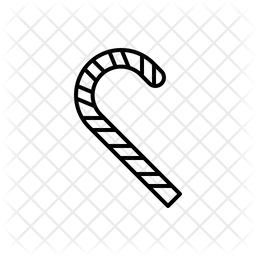 Candy Cane Icon Of Line Style 256x256 Candy Cane Icon Of Line Style