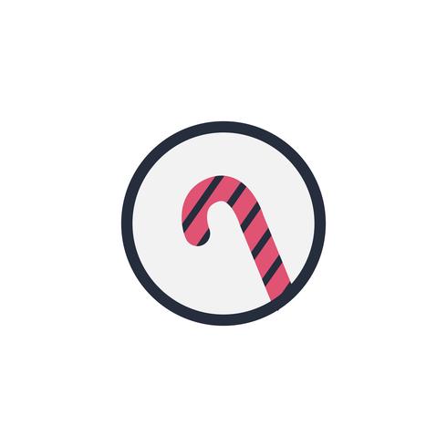 Illustration Of Candy Cane Icon 490x490 Illustration Of Candy Cane Icon