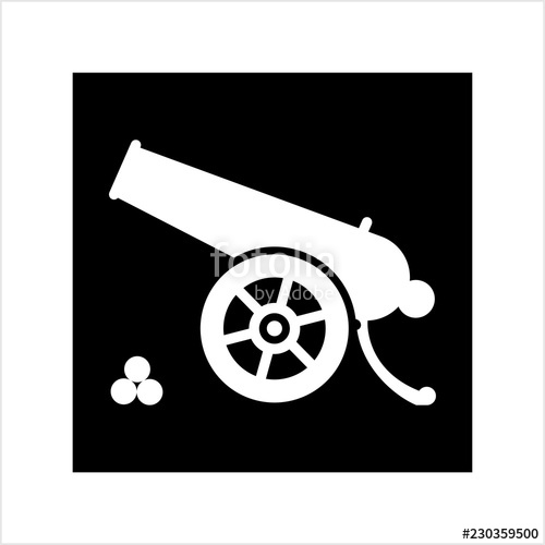 500x500 Cannon Icon, Weapon Icon, Old Style Stock Image And Royalty Free