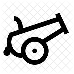 256x256 Cannon Icon Of Line Style