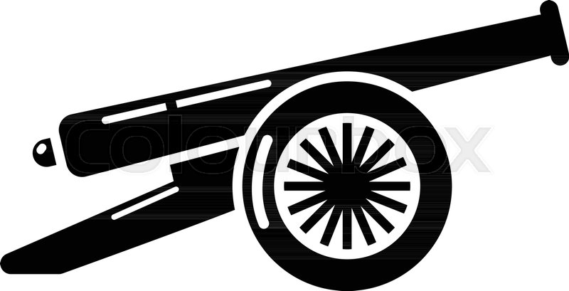 800x409 Enemy Cannon Icon Simple Illustration Stock Vector Colourbox
