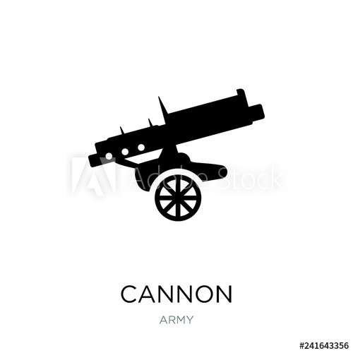 500x500 Cannon Icon Vector On White Background, Cannon Trendy Filled