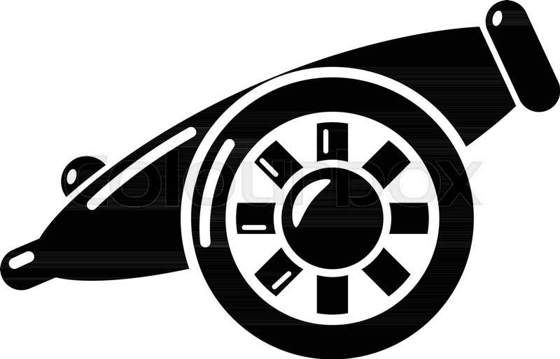 800x514 Artillery Cannon Icon Simple Stock Vector Colourbox