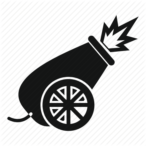 512x512 Cannon, Circus, Fire, Gun, Old, War, Wheel Icon