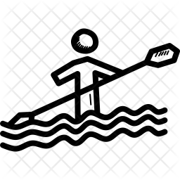 256x256 Canoe Icon Of Doodle Style