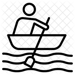 256x256 Canoe Icon Of Line Style