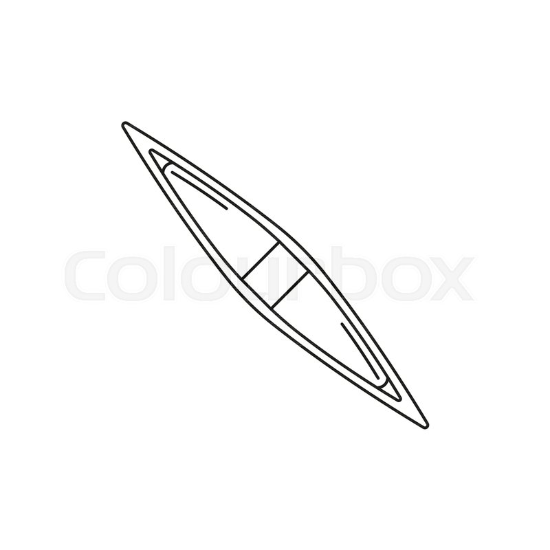 800x800 Canoe Icon Outline Canoe Vector Icon Stock Vector Colourbox