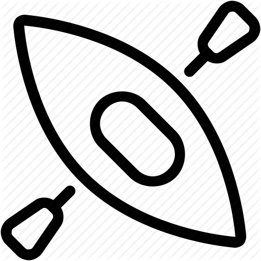 512x512 Boat, Canoe, Kayak, Outdoor, Paddle, Paddles, Recreation Icon