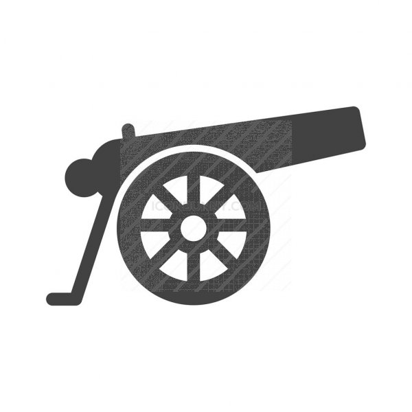 600x600 Cannon Glyph Icon
