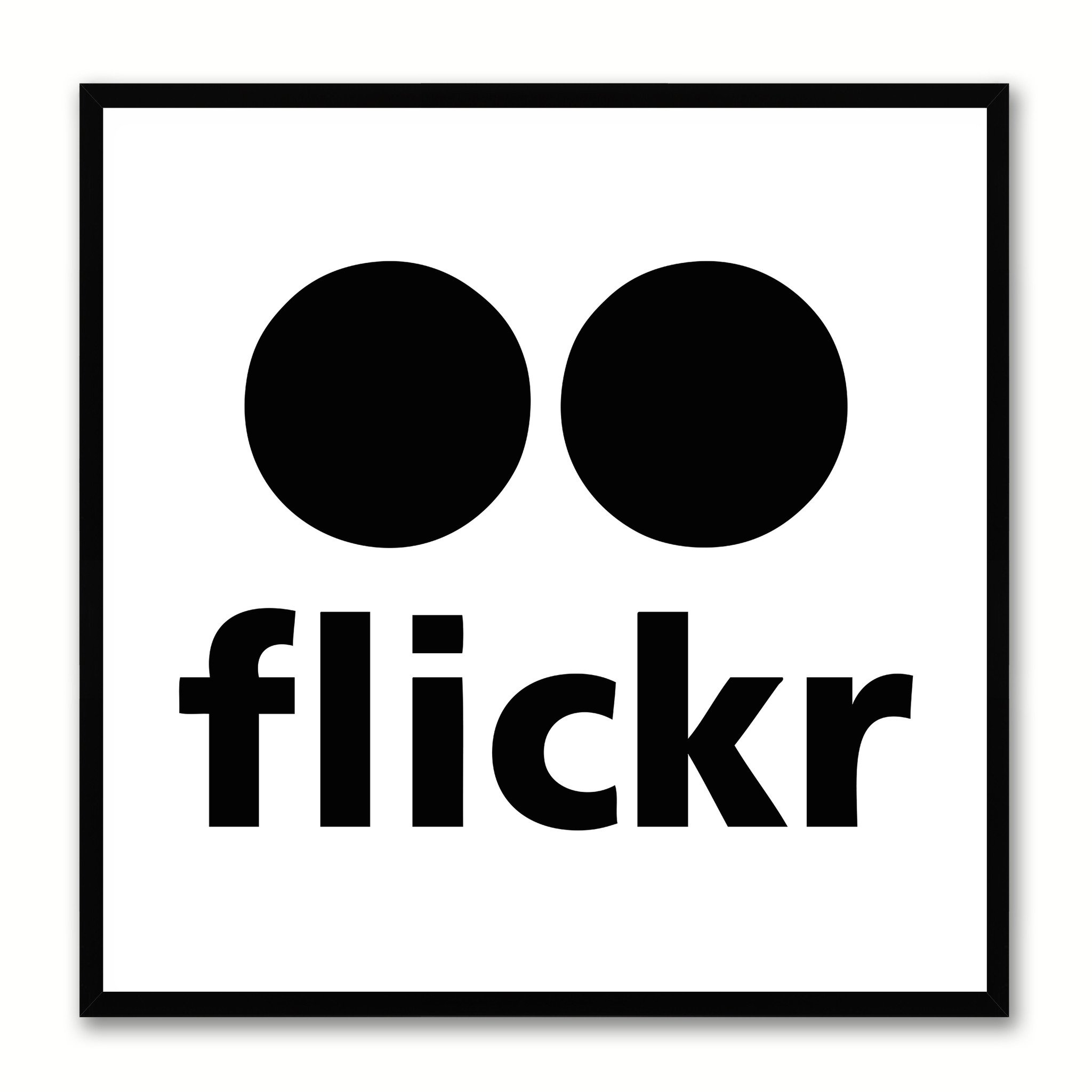 2048x2048 Flicker Social Media Icon Wall Art Home Frames Spotcolorart