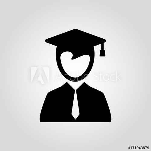 500x500 Graduate Boy In Square Cap Or Hat With Tassel Vector Icon Male
