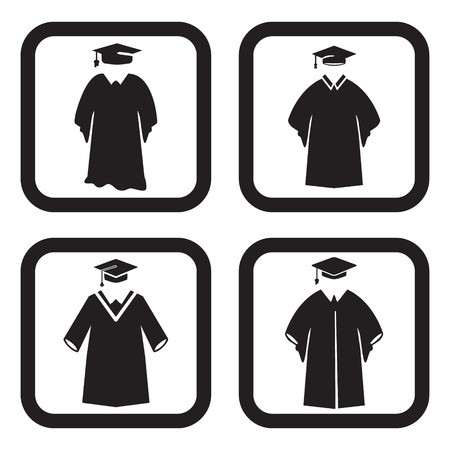 450x450 Graduation Gown Icon In Four Variations