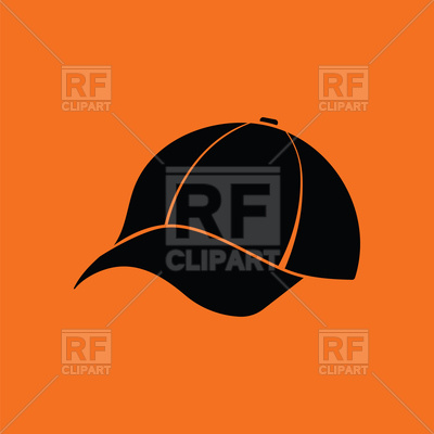 400x400 Baseball Cap Icon On Orange Background Vector Image Of Icons
