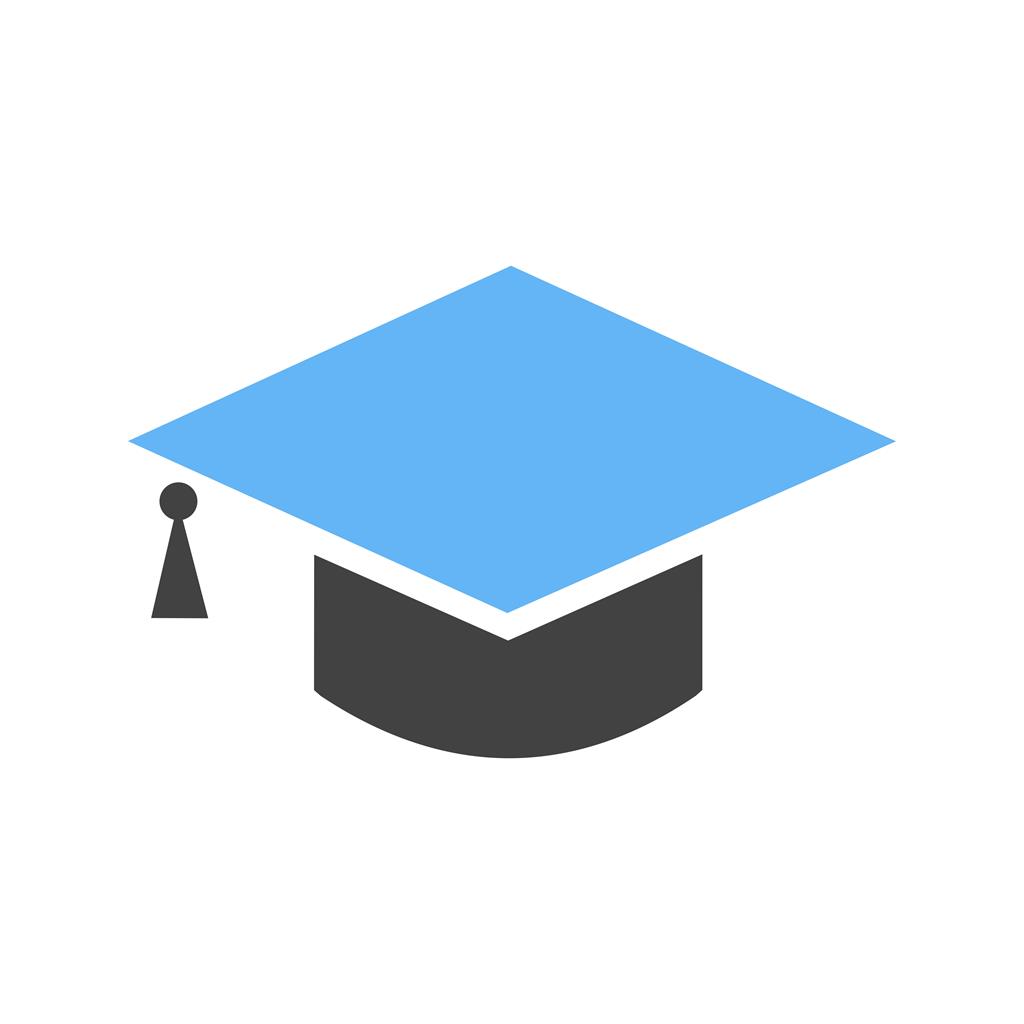 1024x1024 Graduate Cap I Blue Black Icon