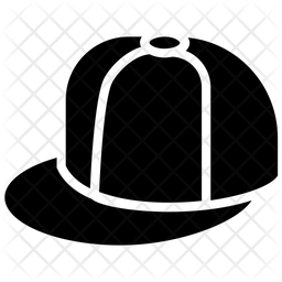 256x256 Rapper Cap Icon Of Glyph Style