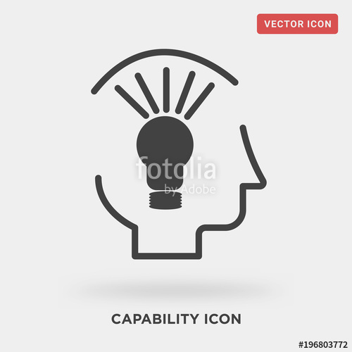 Capability Icon On Grey Background, In Black Stock Image 500x500 Capability Icon On Grey Background, In Black Stock Image