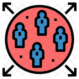256x256 Employee Capacity Icon Of Colored Outline Style