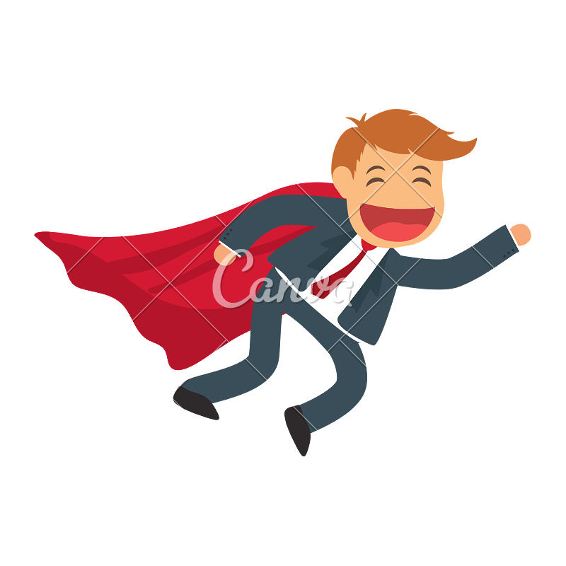 800x800 Cartoon Man With Cape Icon