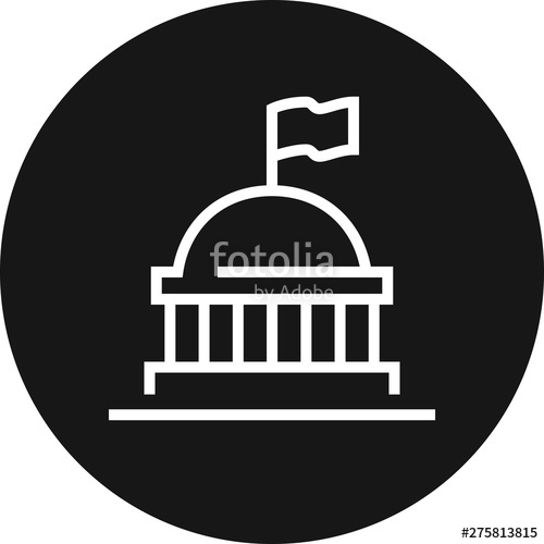 500x500 Capital Building Government Outline Icon Stock Image And Royalty