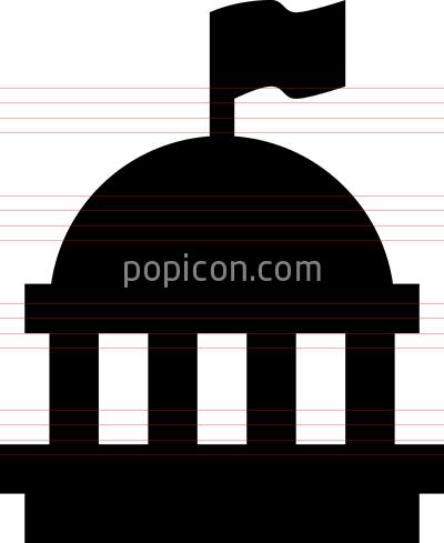400x489 Capital Building Vector Icon