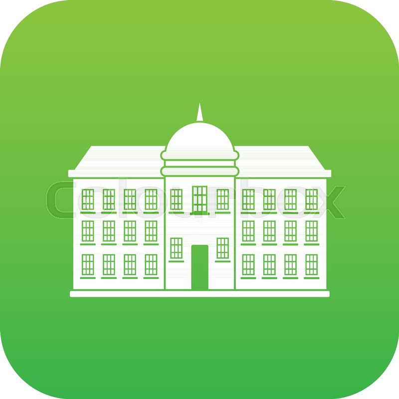 800x800 Capital Building Icon Green Vector Stock Vector Colourbox